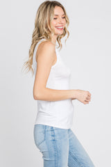 White Basic Sleeveless Top