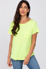 Neon Yellow Pocket Tee