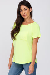 Neon Yellow Pocket Tee