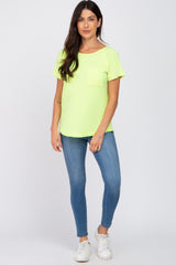 Neon Yellow Pocket Tee