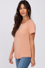 Peach Pocket Tee