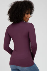 Plum Long Sleeve Basic Top