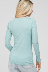 Mint Green Long Sleeve Basic Top