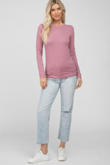 Mauve Long Sleeve Basic Top