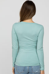 Aqua V-Neck Basic Maternity Long Sleeve Top