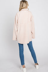 Light Pink Corduroy Button Up Top