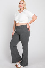 Charcoal Layered V-Front Plus Leggings