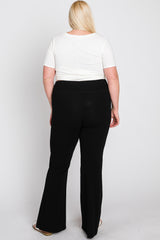 Black Layered V-Front Plus Leggings