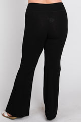 Black Layered V-Front Plus Leggings