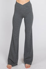 Charcoal Layered V-Front Leggings