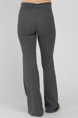 Charcoal Layered V-Front Maternity Leggings