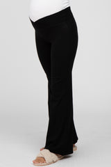 Black Layered V-Front Maternity Leggings