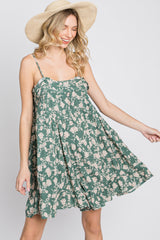 Sage Floral Tiered Romper