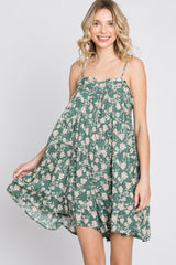 Sage Floral Tiered Romper