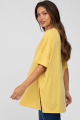 Yellow Knit Oversized Maternity Top