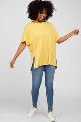 Yellow Knit Oversized Top