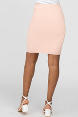 Light Pink Rib Knit Skirt