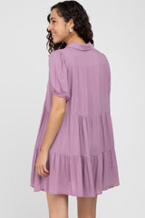 Violet Tiered Button Down Dress