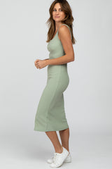 Mint Ribbed Midi Dress