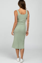 Mint Ribbed Midi Dress