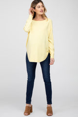 Yellow Soft Maternity Sweater