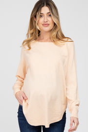 Peach Soft Maternity Sweater