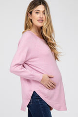 Light Lavender Soft Maternity Sweater