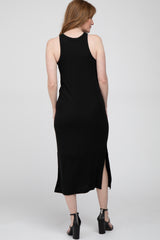 Black Racerback Basic Midi Dress