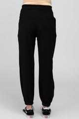 Black Drawstring Maternity Crop Pants