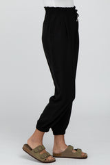 Black Drawstring Crop Pants