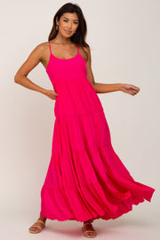 Fuchsia Tiered Maxi Dress