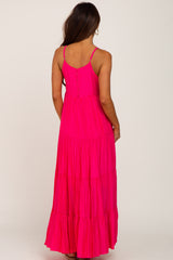 Fuchsia Tiered Maxi Dress