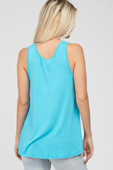 Aqua Basic V-Neck Tank Top