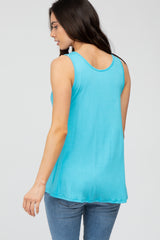 Aqua Basic V-Neck Maternity Tank Top