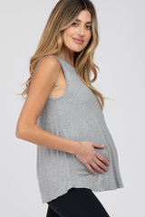 Heather Grey Swing Maternity Tank Top