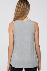 Heather Grey Swing Maternity Tank Top