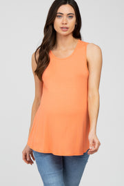 Orange Swing Maternity Tank Top