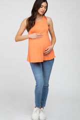 Orange Swing Maternity Tank Top