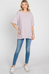 Lavender Basic Oversized Tee