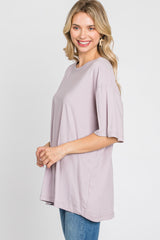 Lavender Basic Oversized Tee