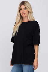 Black Basic Oversized Tee