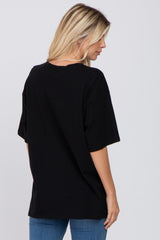 Black Basic Oversized Tee