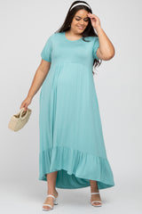 Jade Crochet Back Maternity Plus Midi Dress