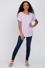 Heather Grey Ruffle Sleeve Ribbed Top