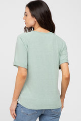 Mint Green Button Up Maternity Top