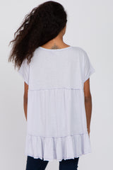 Lavender Ruffle Back Top