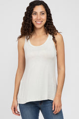 Beige Basic Maternity Tank Top