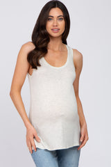 Beige Basic Maternity Tank Top