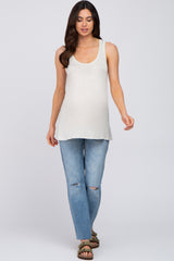 Beige Basic Maternity Tank Top