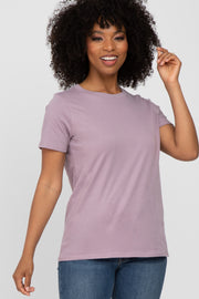 Lavender Basic Short Sleeve Top